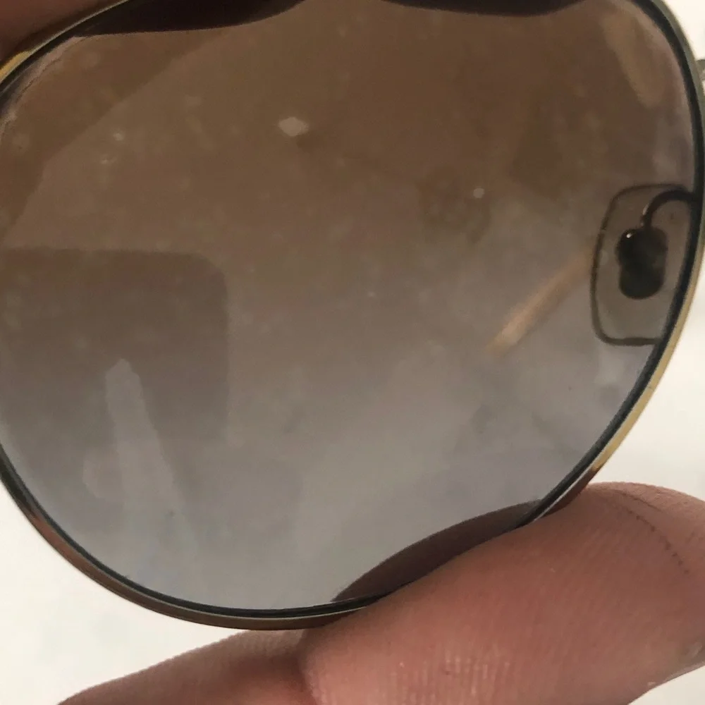 Ralph Lauren Aviator Sunglasses in Gold Frame with Brown Gradient Lenses